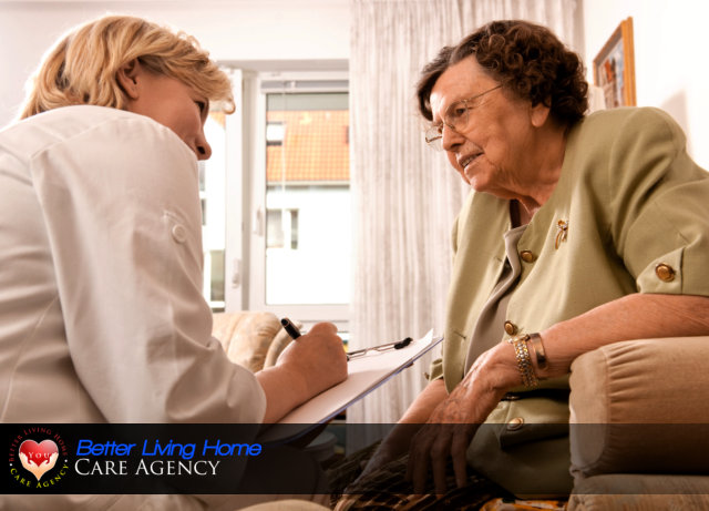 senior patient with her doctor